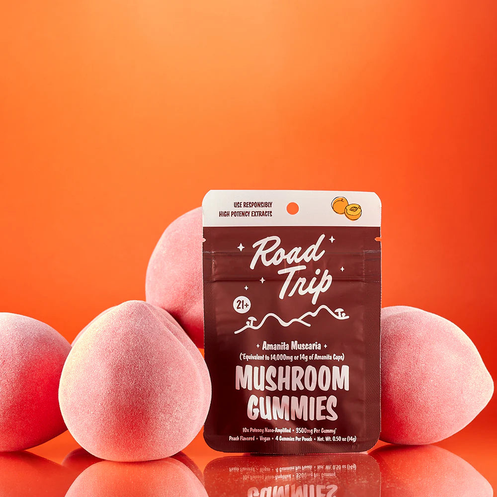 Road Trip 1 oz ( 8 Gummies ) - Amanita Muscaria blend - Peach