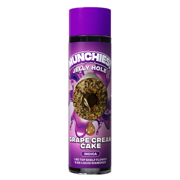 Munchies 2g THCA Diamond Jelly Holes - Grape Cream Cake - Indica