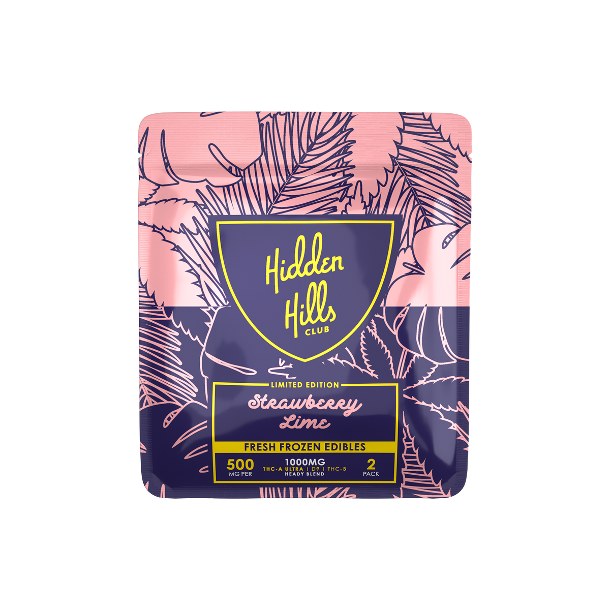 Hidden Hills - Fresh Frozen Edibles - 2x500mg - Strawberry Lime