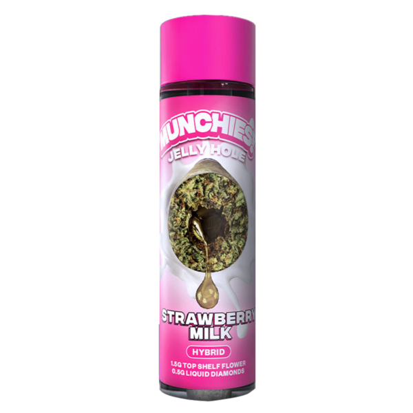 Munchies 2g THCA Diamond Jelly Holes - Strawberry Milk - Hybrid