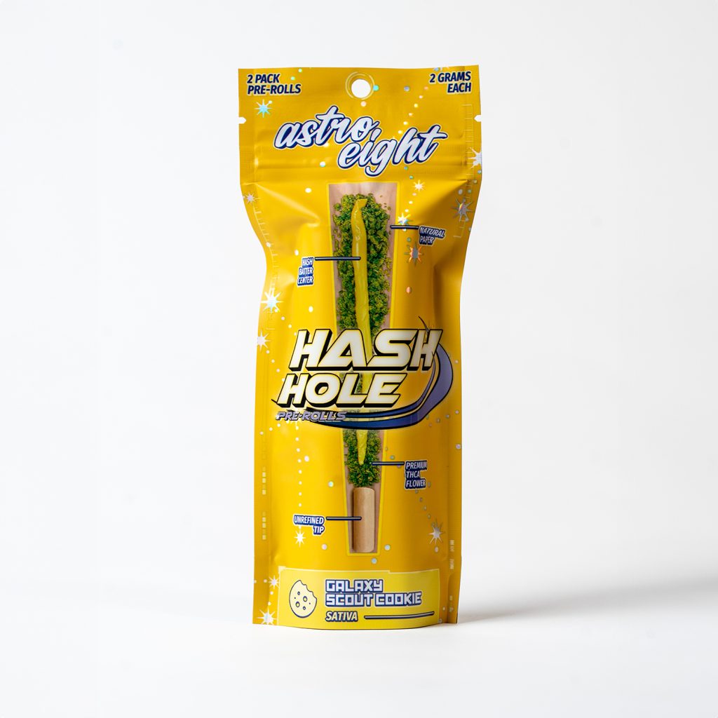 Astro Eight Hash Hole Pre Rolls 4G ( 2 x 2 G )- Galaxy Scout Cookies - Sativa