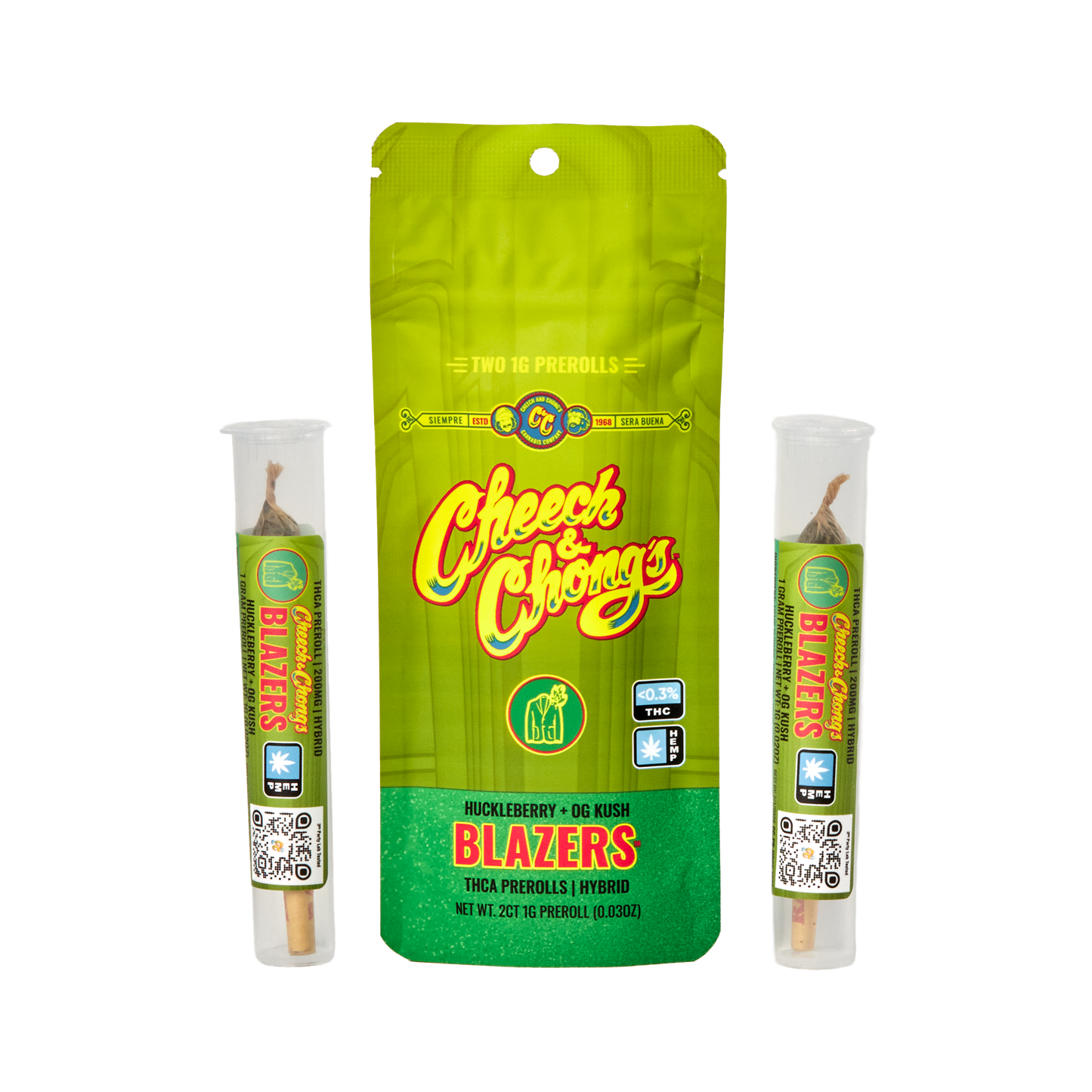 Cheech and Chongs Blazers – Huckleberry + OG KUSH – Preroll - Hybrid