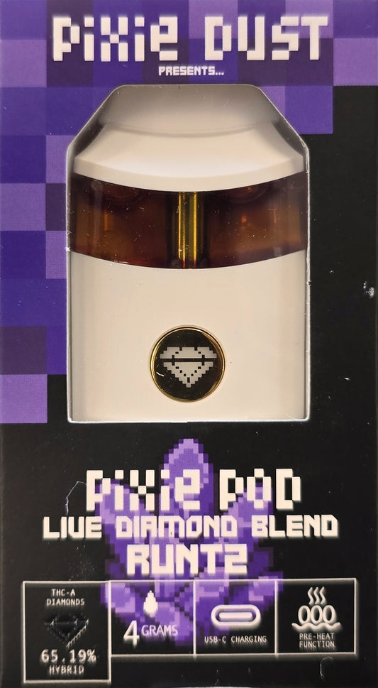 Pixie Pod 4 Gram Disposable -Live Diamond Blend - Runtz (Hybrid)