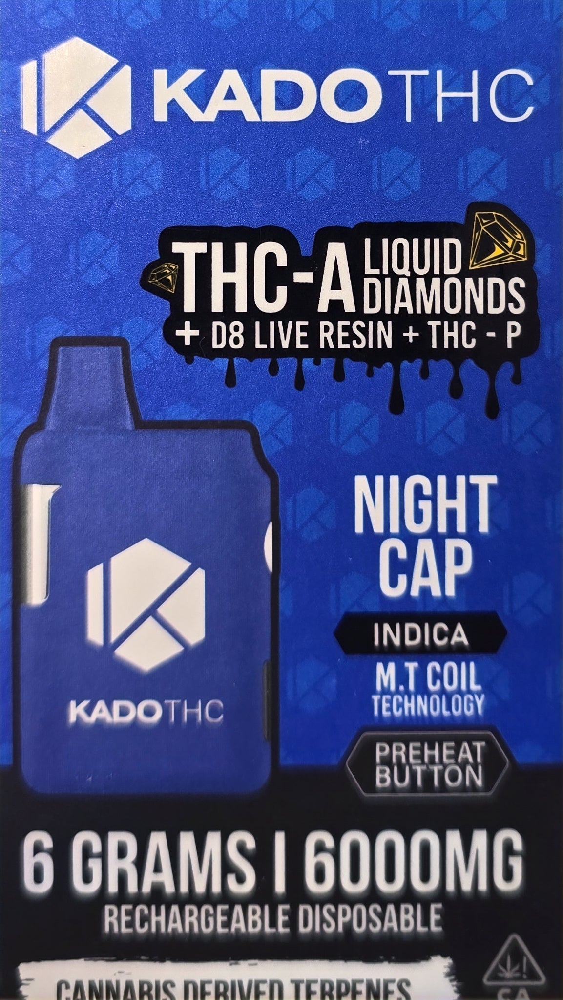 KADO THC 6 Gram THC-A disposable - Nightcap (Indica)