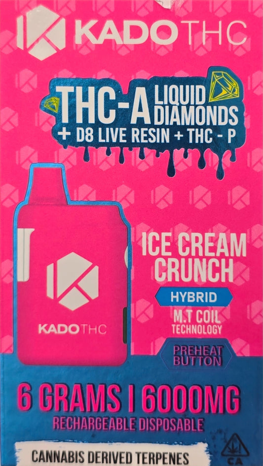 KADO THC 6 Gram THC-A disposable - Ice Cream Crunch (Hybrid)