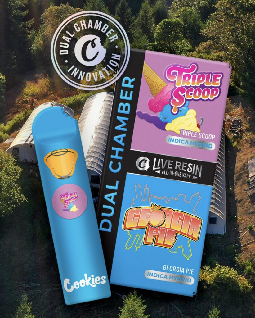 Cookies Live Resin Dual Chamber Vape - .5 Gram per chamber - Triple scoop - Georgia pie