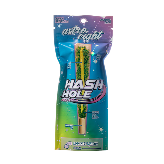 Astro Eight Hash Hole Pre Rolls 4G ( 2 x 2 G )- Rocket Runtz - Indica