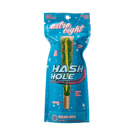Astro Eight Hash Hole Pre Rolls 4G ( 2 x 2 G )- Solar Jack - Sativa
