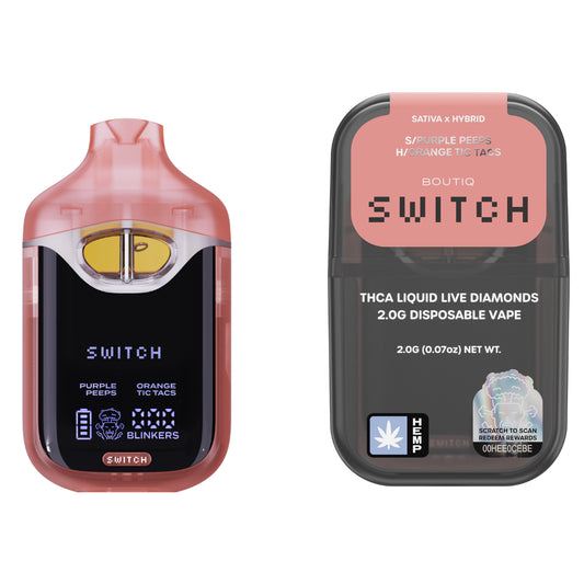 Boutiq SWITCH - 2G - Purple Peeps ( Sativa ) x Orange tictacs ( Hybrid )