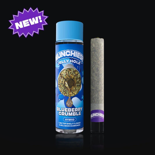 Munchies 2g THCA Diamond Jelly Holes - Blueberry Crumble - Hybrid