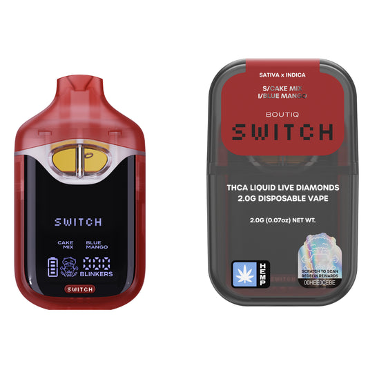 Boutiq SWITCH - 2G - Cake mix ( Sativa ) x Blue Mango ( Indica )
